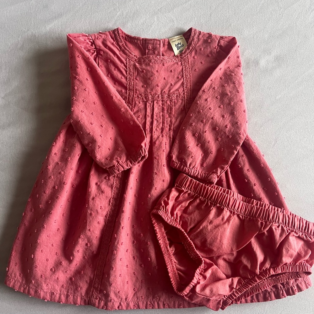 Pink 6 Month Baby Girl Dress Set